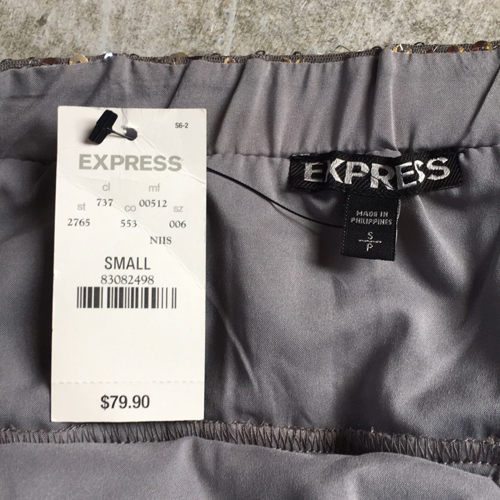 NWT Express Sequence Ruffle Mini Skirt - Picture 3 of 6